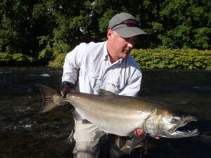 This angler posing with a monster caught by following Jay Peck's fall fishing tips.