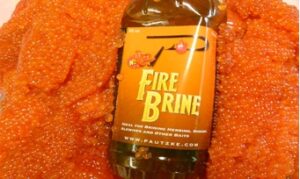 a close up of Pautzke fire brine 