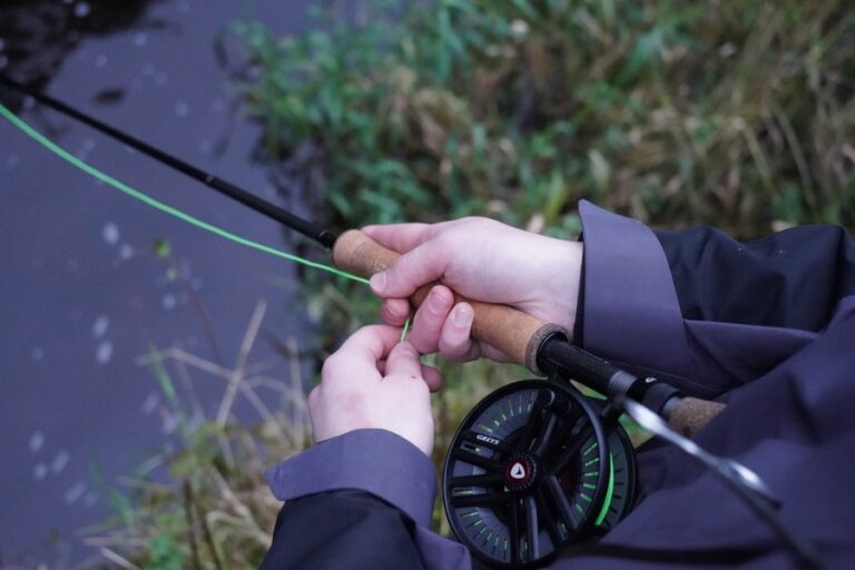 A close-up photo of a fly reel.